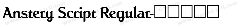 Anstery Script Regular字体转换